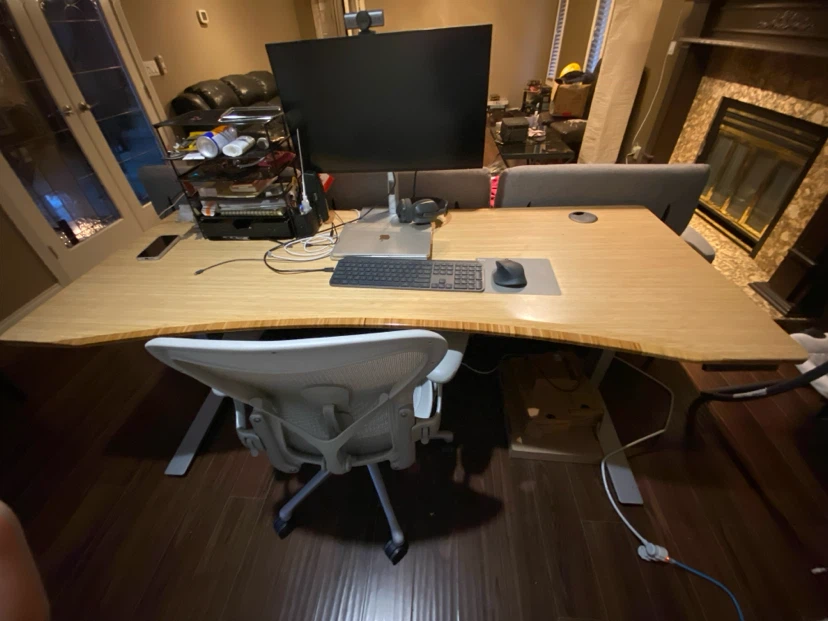 Fully Herman Miller Standing Desk with Bamboo Top