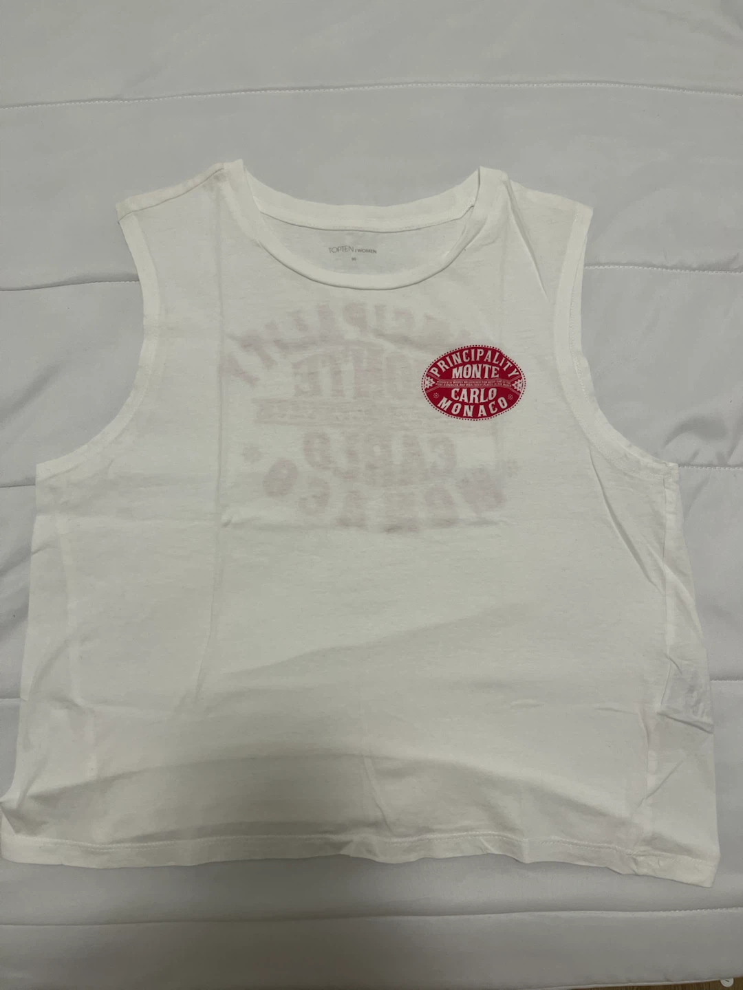 White "Monte Carlo" Tank Top