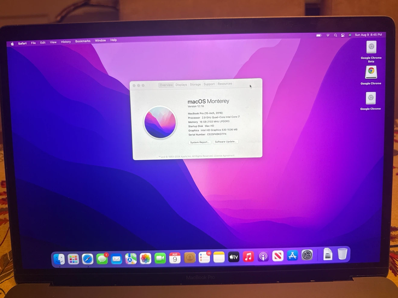 Apple MacBook Pro (15-inch, 2016) 16 GB Ram - photo 4