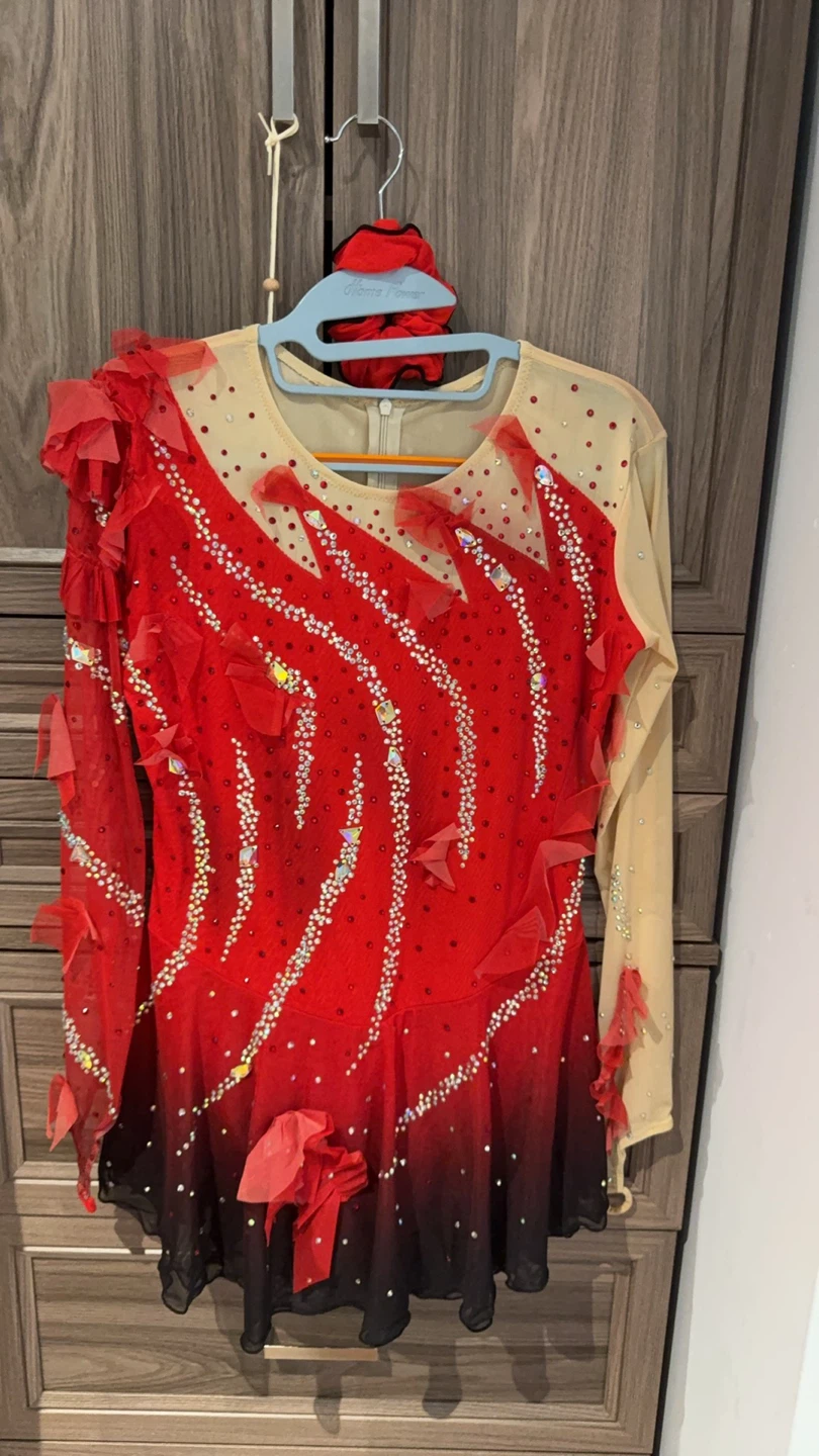 Figure Skating Dress with Rhinestones - photo 3