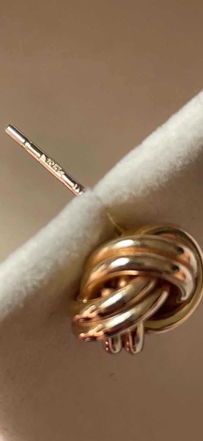 10 K yellow gold earrings - photo 3