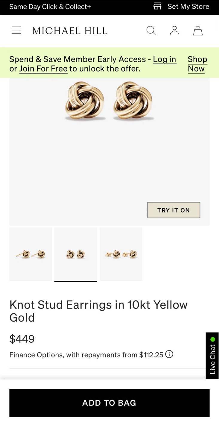 10 K yellow gold earrings - photo 4