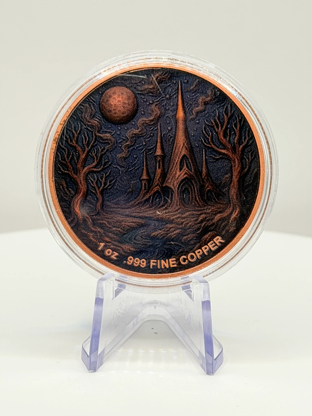 1 oz .999 Fine Copper Alien Glowing Eyes - photo 2