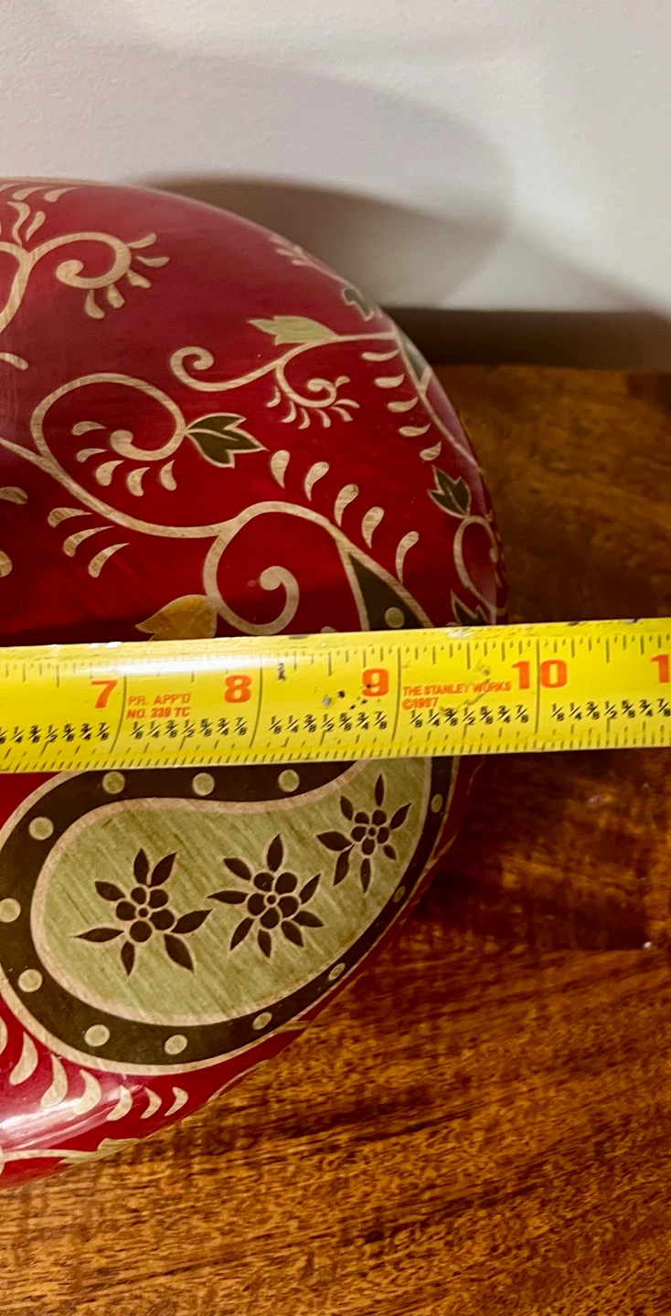 Vintage Pier 1 Decorative Red Paisley Bottle - photo 3