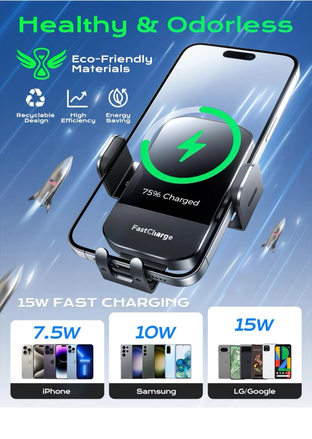 Wireless car mobile charger - photo 2