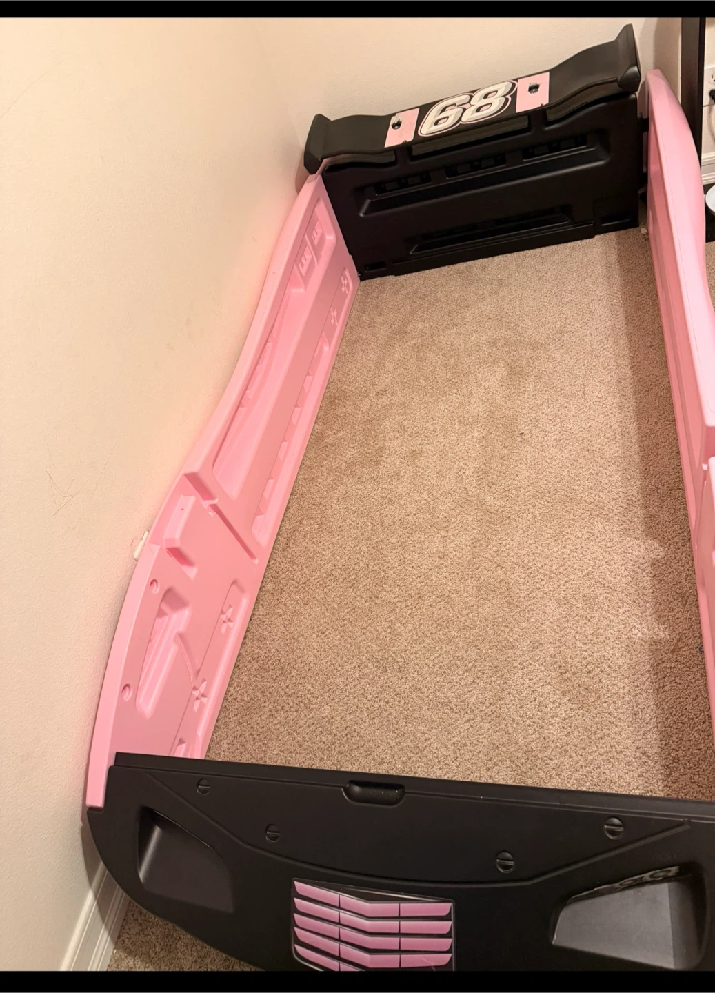 Kids Race Car Toddler Bed - Pink - photo 2