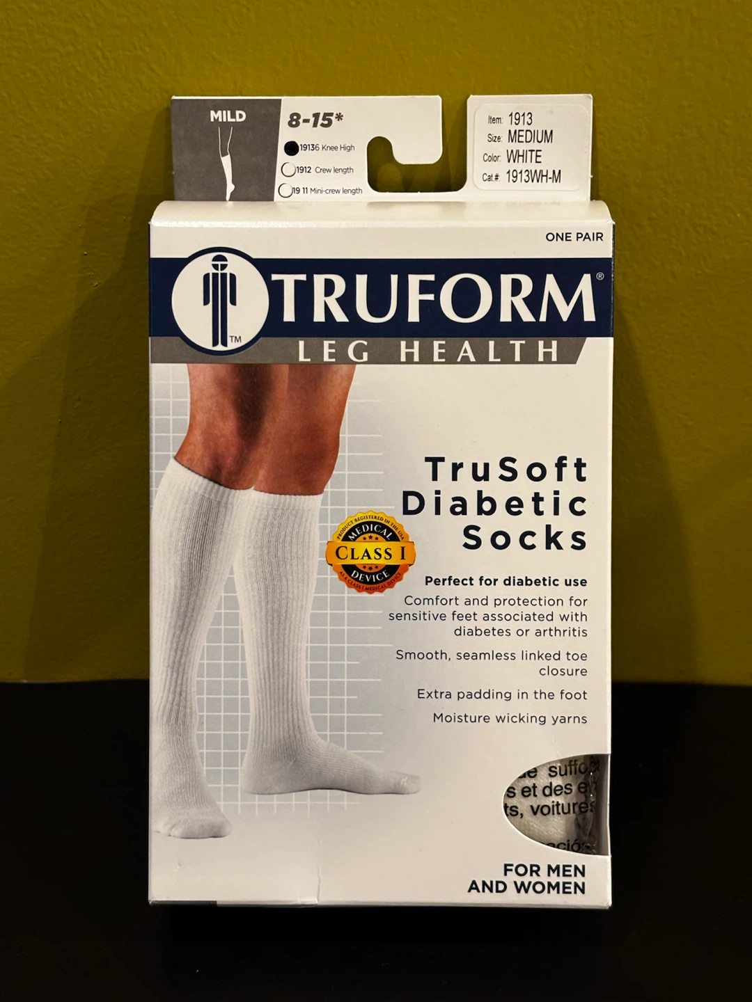 2 TruForm TruSoft Diabetic Socks - Medium - White - photo 2
