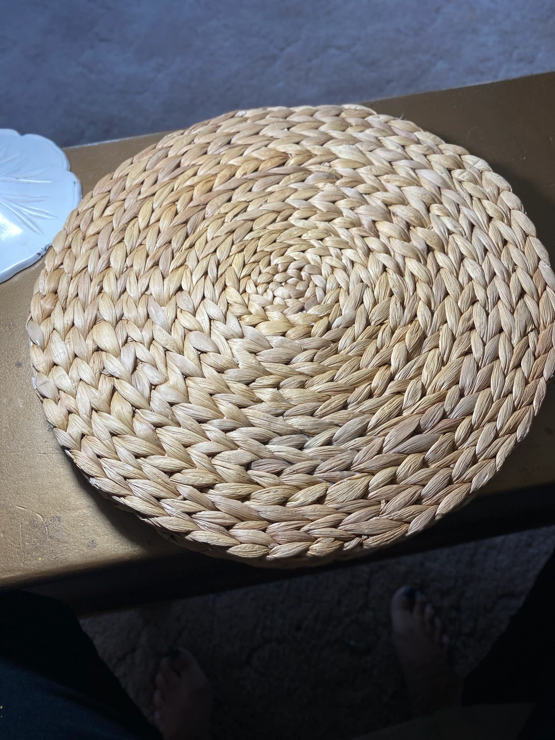 Woven Water Hyacinth Tray and Placemats Set - photo 3
