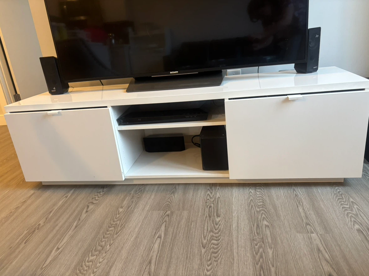 White Media Console / TV Stand - photo 2