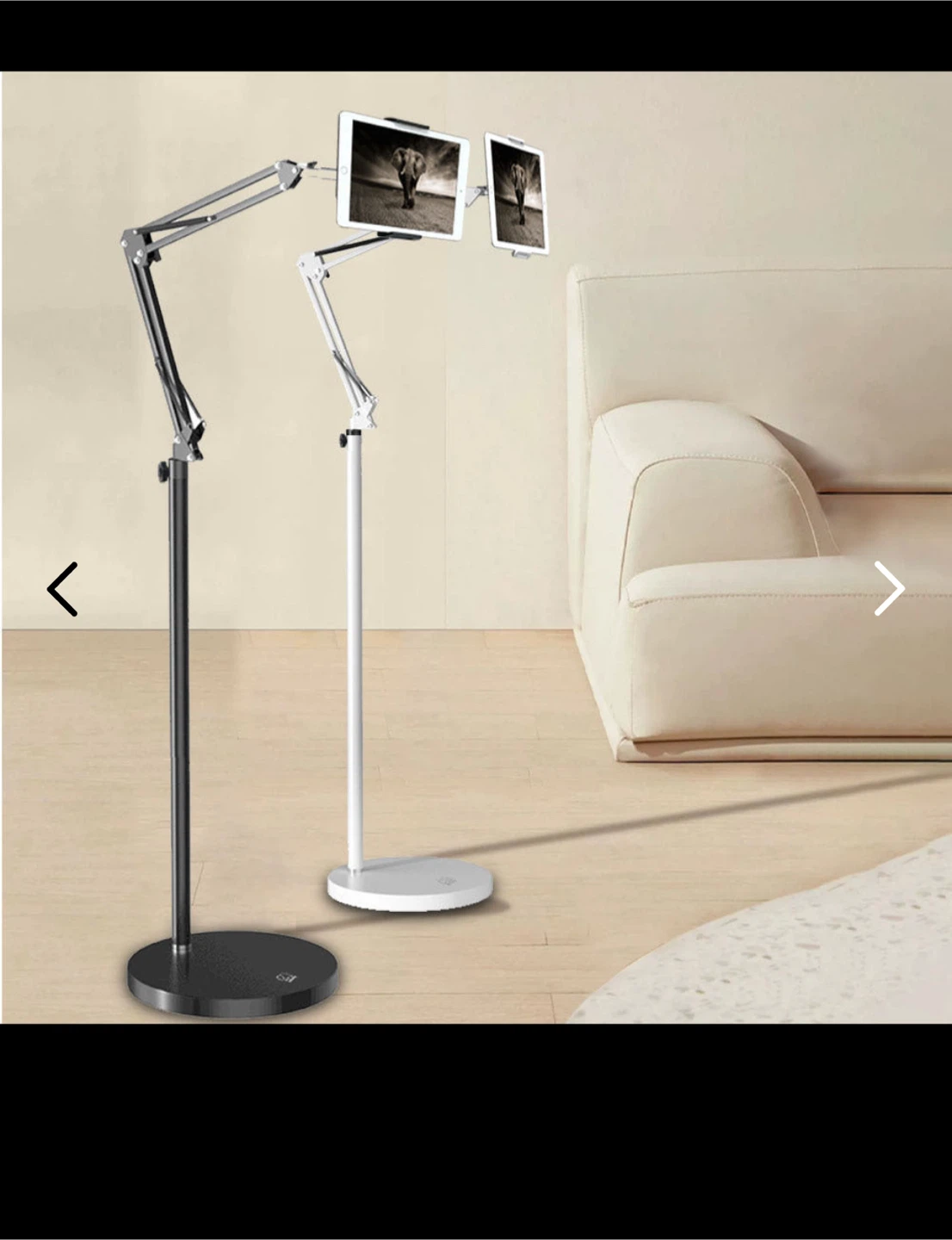 White Floor Stand for Tablet/Phone