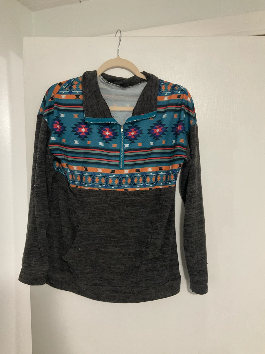 Women's Southwestern Print 1/4 Zip Pullover