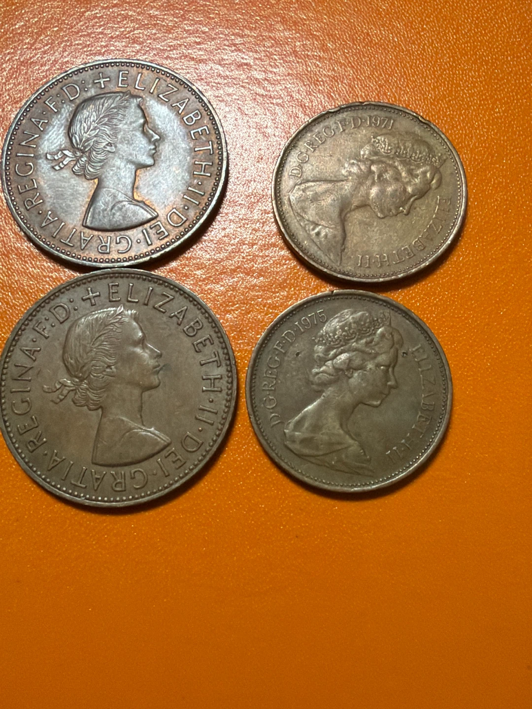 Collection of 4 British Pennies - photo 2
