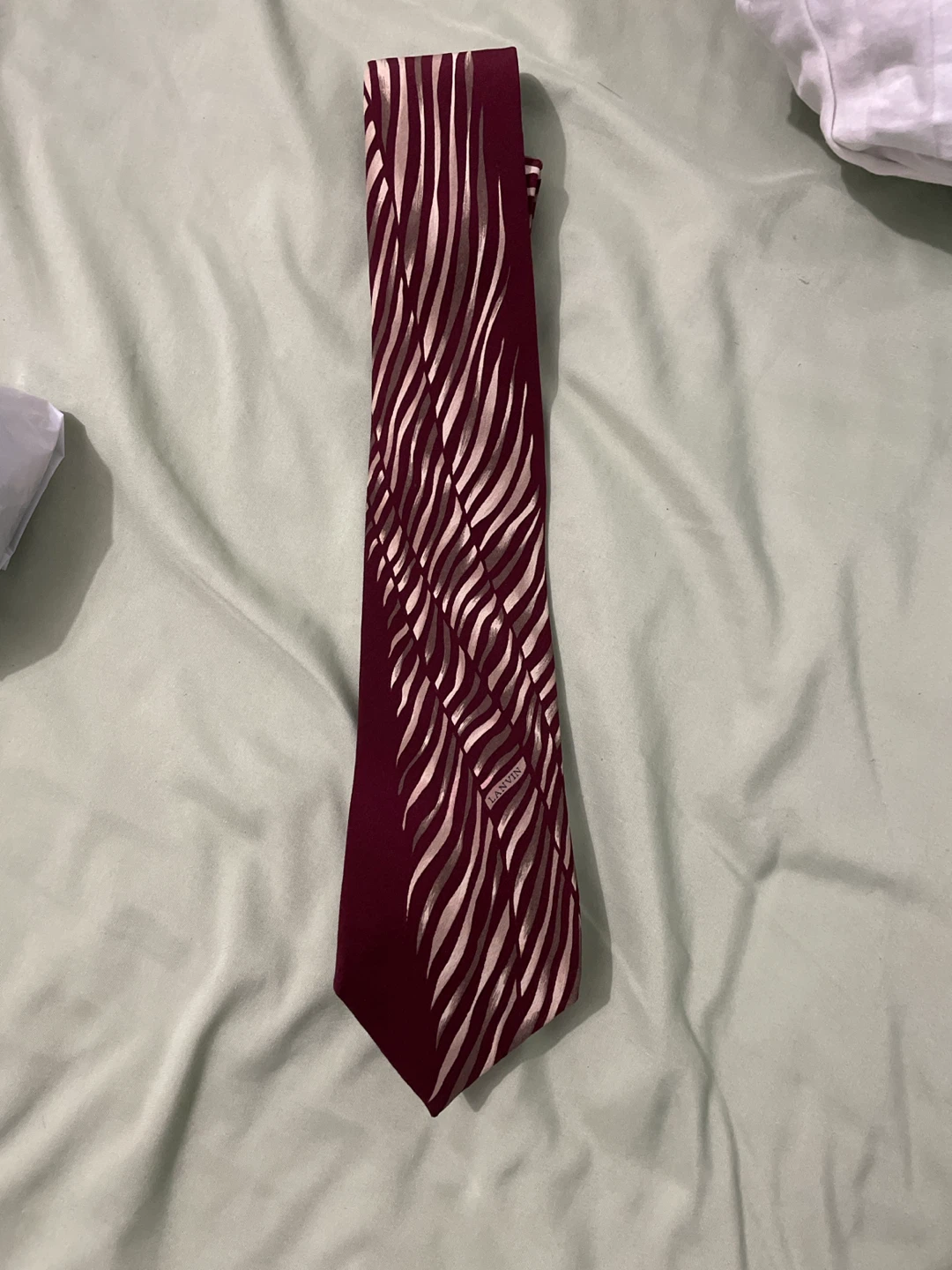 Lanvin Paris Silk Tie - Burgundy - photo 2