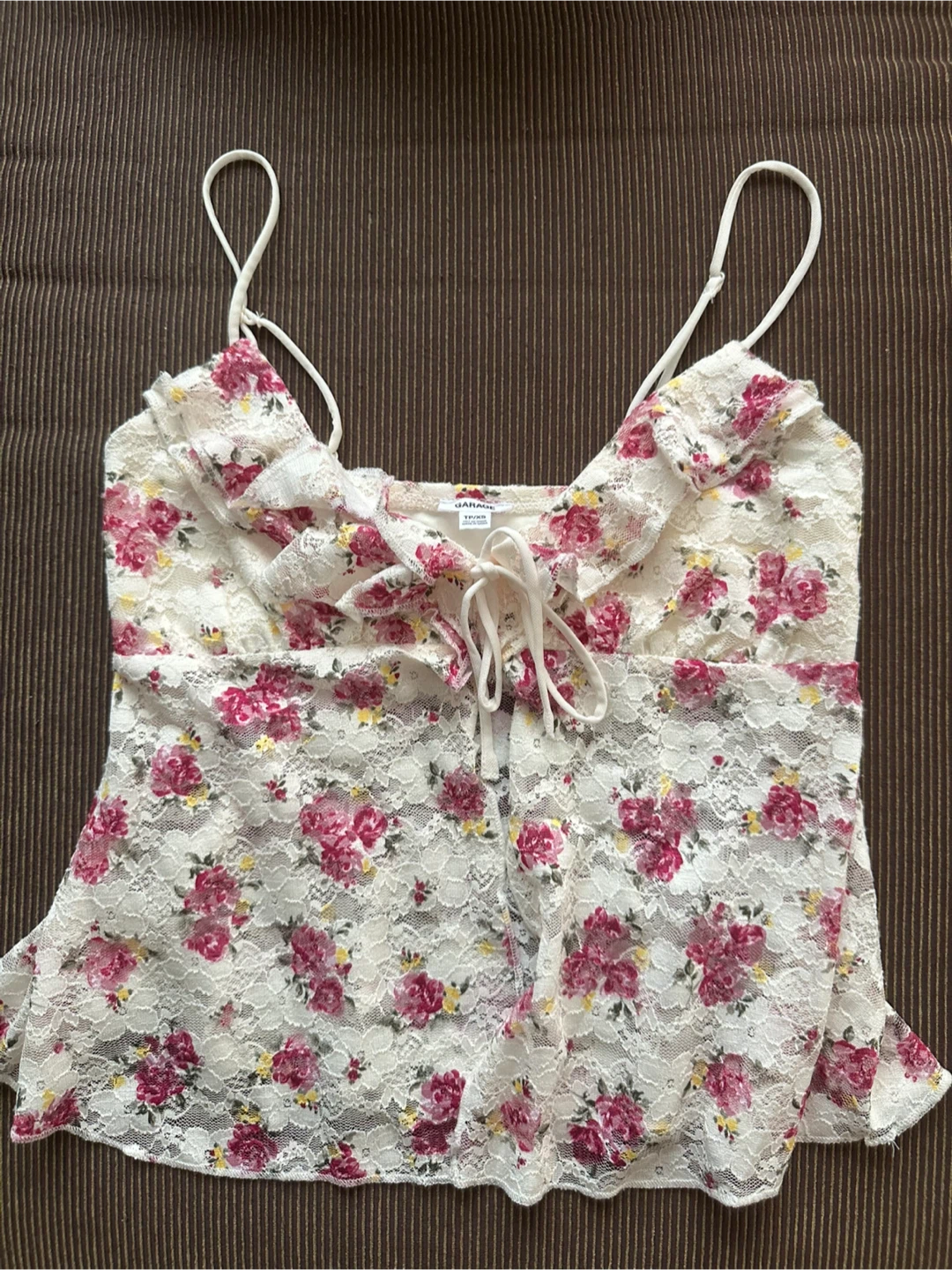 Garage Floral Lace Cami Top - XS