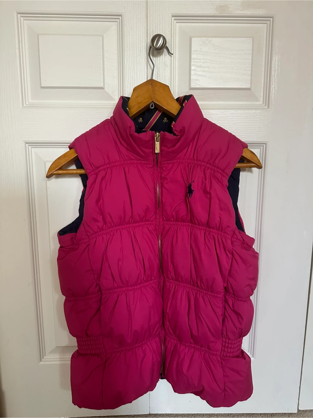 Ralph Lauren Reversible Puffer Vest Pink/Navy