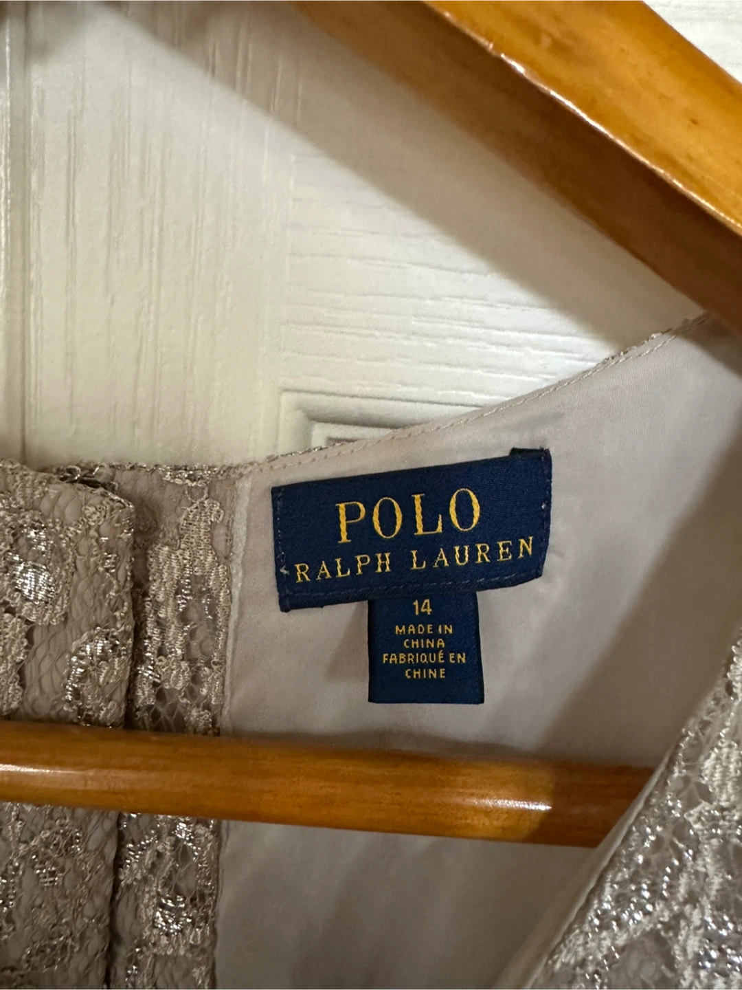 Polo Ralph Lauren Girls Gold Metallic Lace Dress - photo 2