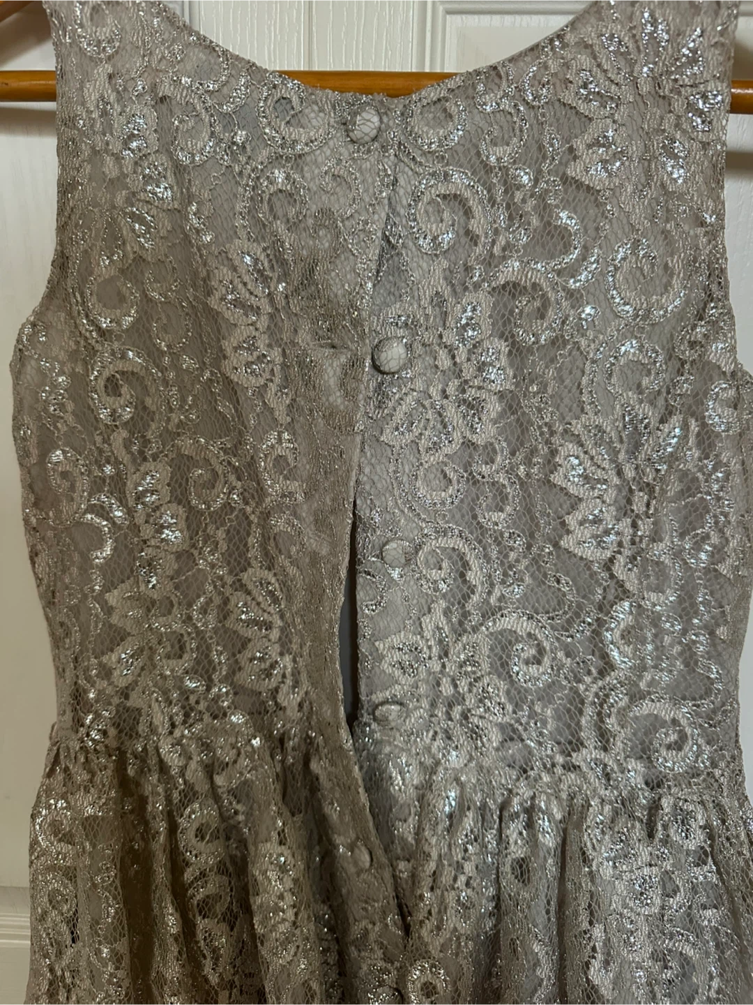 Polo Ralph Lauren Girls Gold Metallic Lace Dress - photo 3