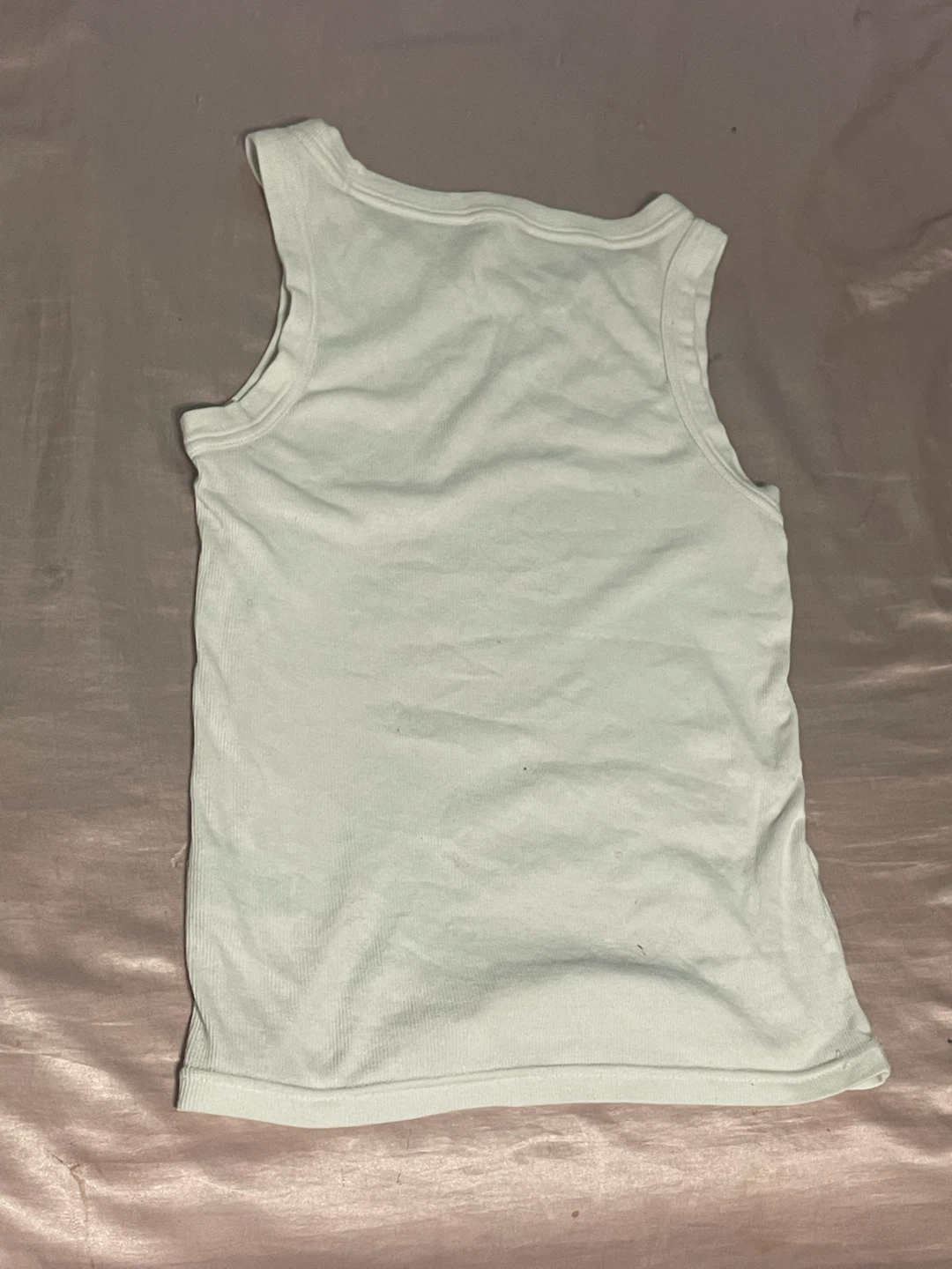 White Ribbed Tank Top - photo 3