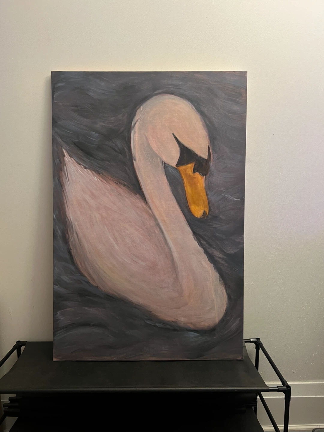 Swan Painting on Canvas - 36" x 24"