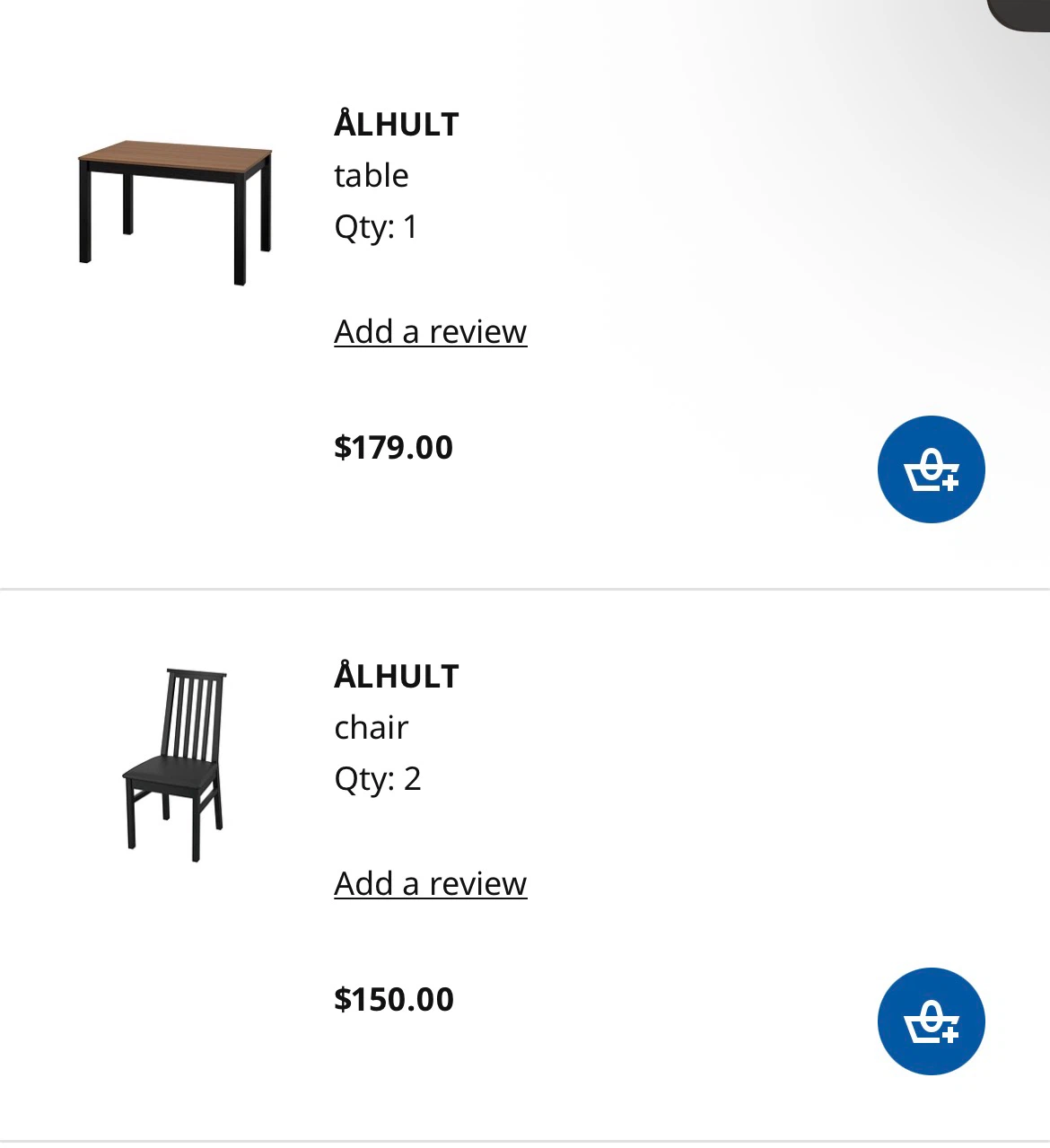 IKEA ÄLHULT Table and 2 Chairs Set - photo 2