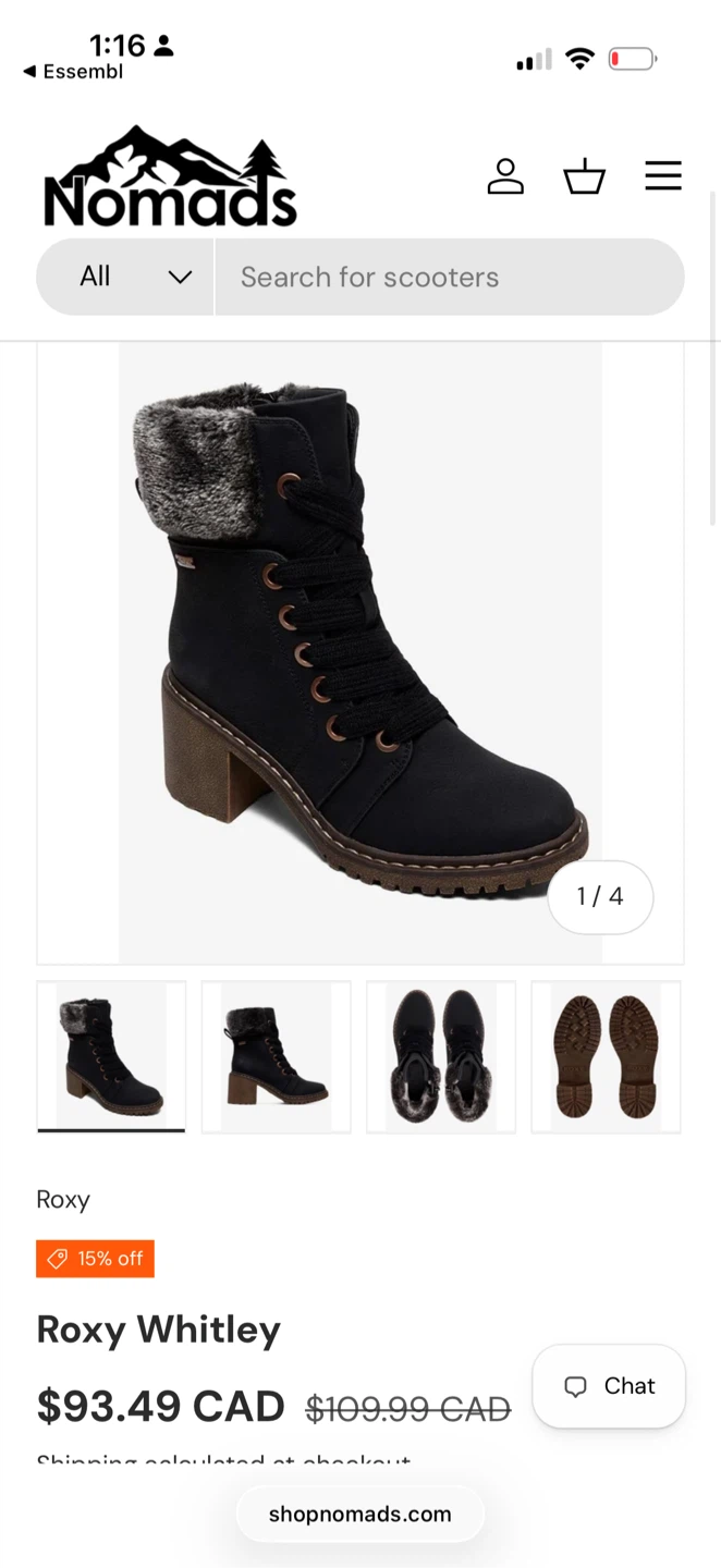 Roxy Whitley Women's Black Lace-Up Faux Fur Lined Boots