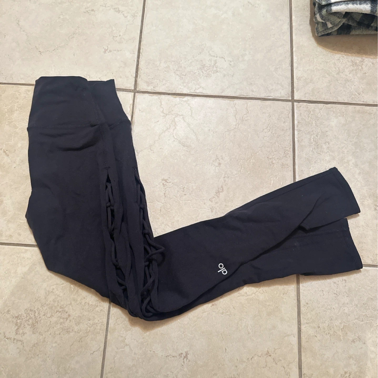 Alo Black Lace-Up Leggings S