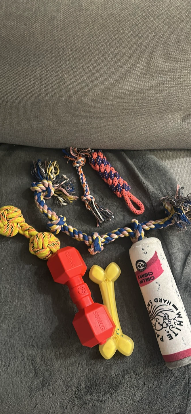 Dog Rope and Rubber Toys Bundle