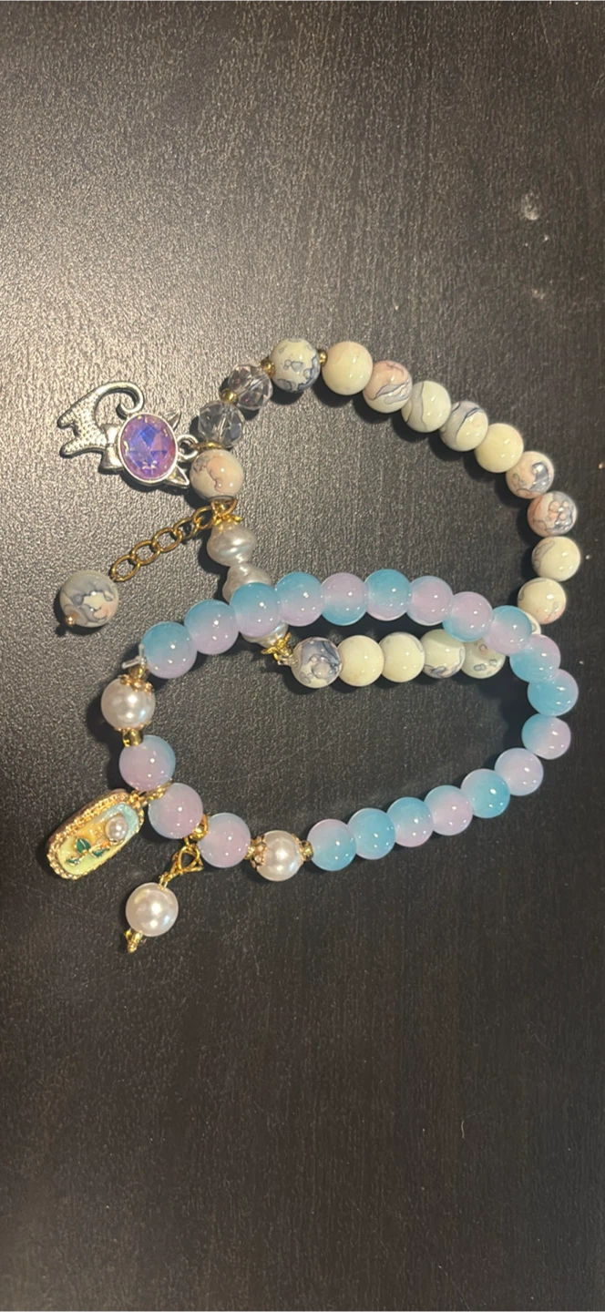 Beaded Bracelets with Charms