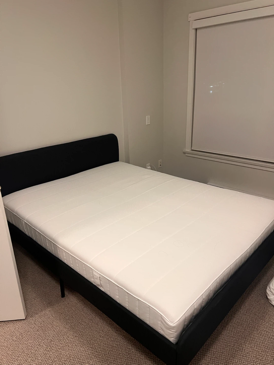 IKEA Queen VESTERÖY Hybrid Mattress + SLATTUM Bed Frame Set