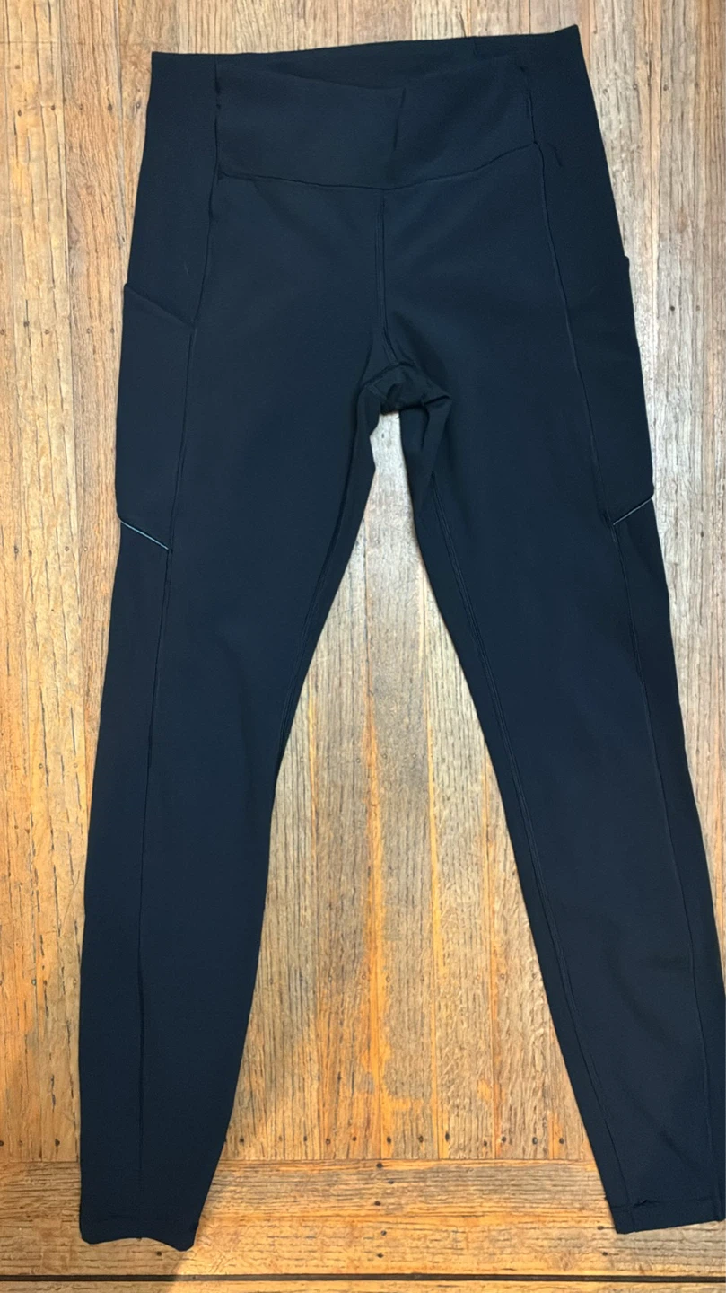 Lululemon Fast and Free Black Leggings with Pockets Size 6