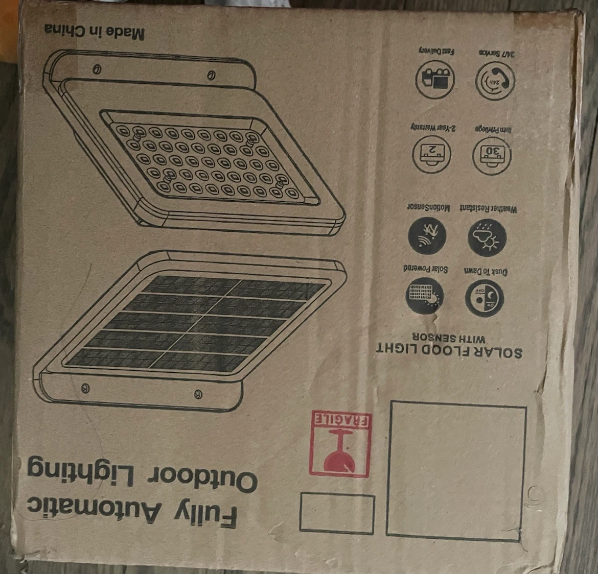 Solar Security Light Outdoor LED 6500K