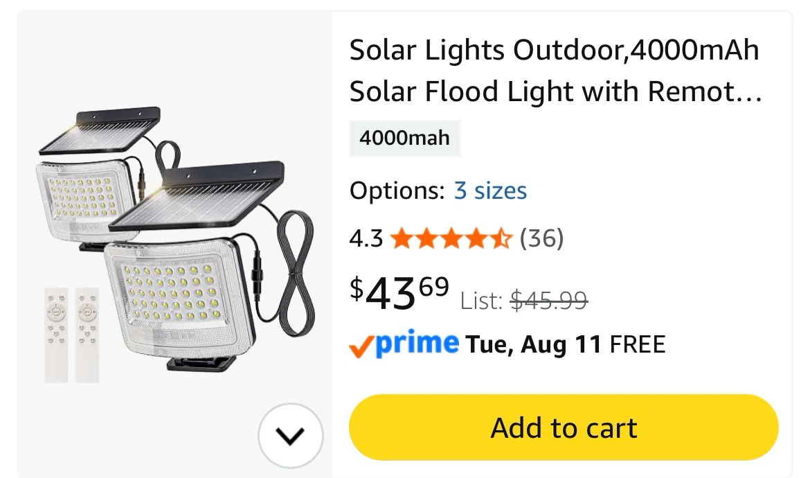 Solar Security Light Outdoor LED 6500K - photo 2