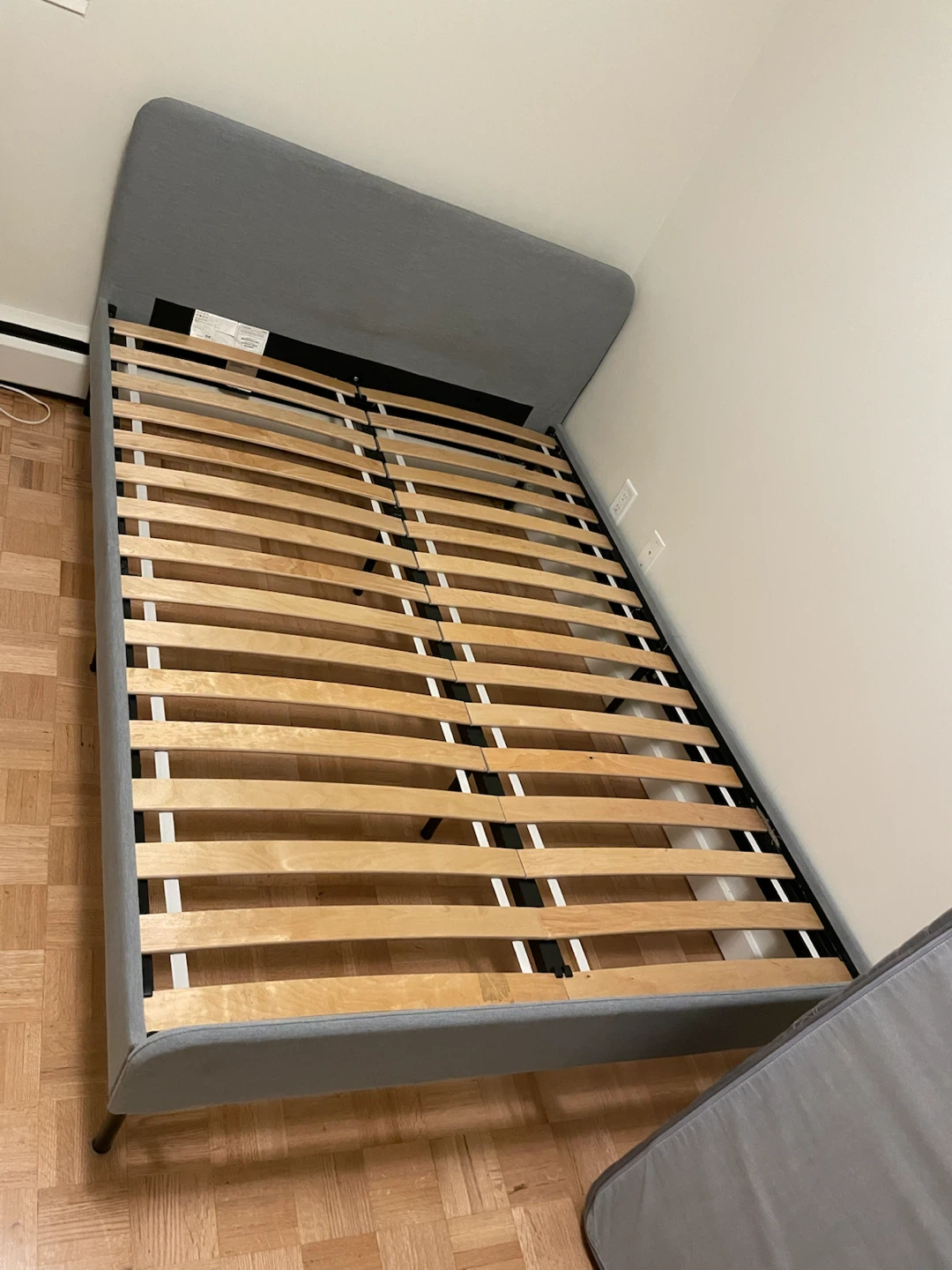 IKEA double size Grey Bed Frame with Slats - photo 2