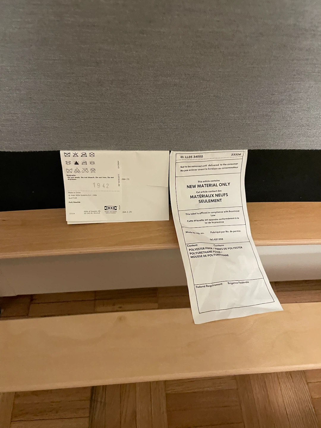 IKEA double size Grey Bed Frame with Slats - photo 3