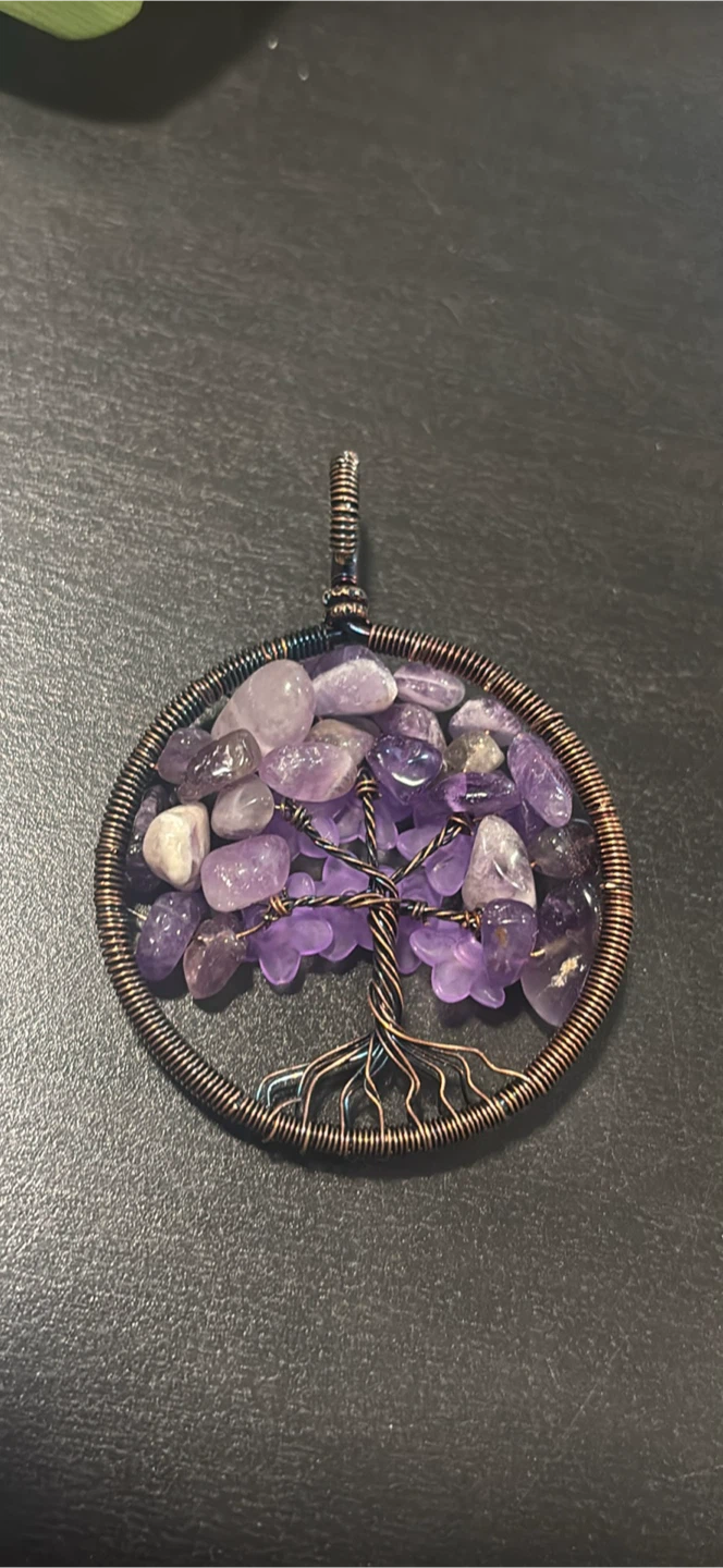 Tree of Life Amethyst Pendant Necklace