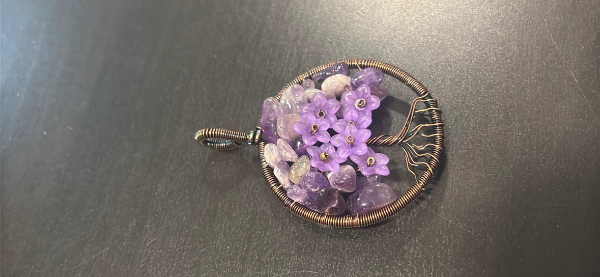 Tree of Life Amethyst Pendant Necklace - photo 2