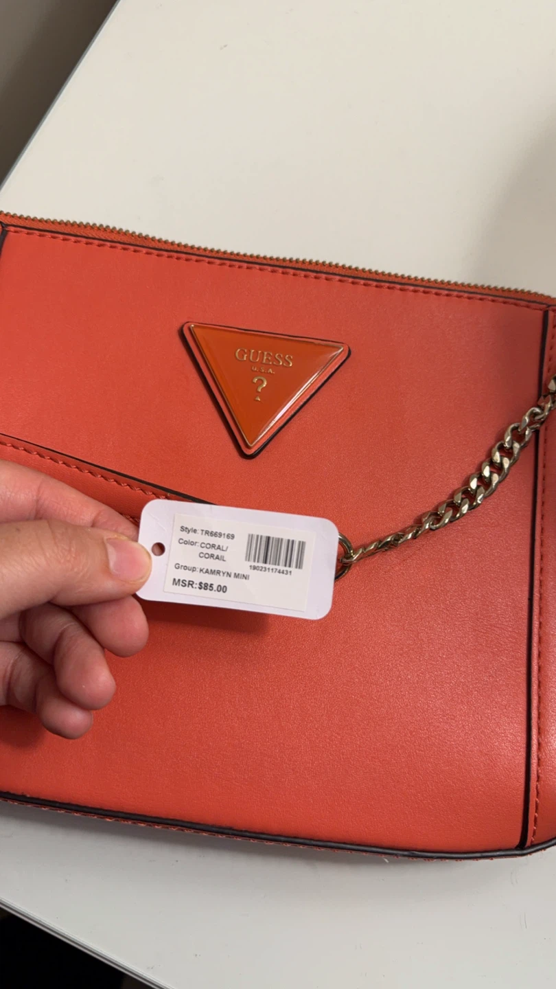 Guess Kamryn Mini Crossbody Bag - Coral - photo 4