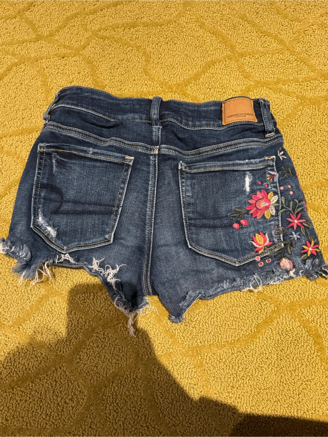 American Eagle Embroidered Denim Shorts - 4 - photo 2