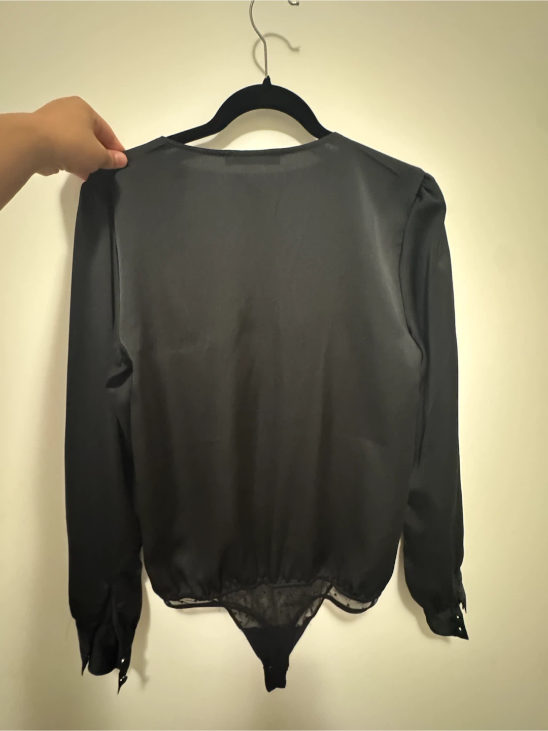 Abercrombie & Fitch Black Satin Bodysuit - M - photo 2