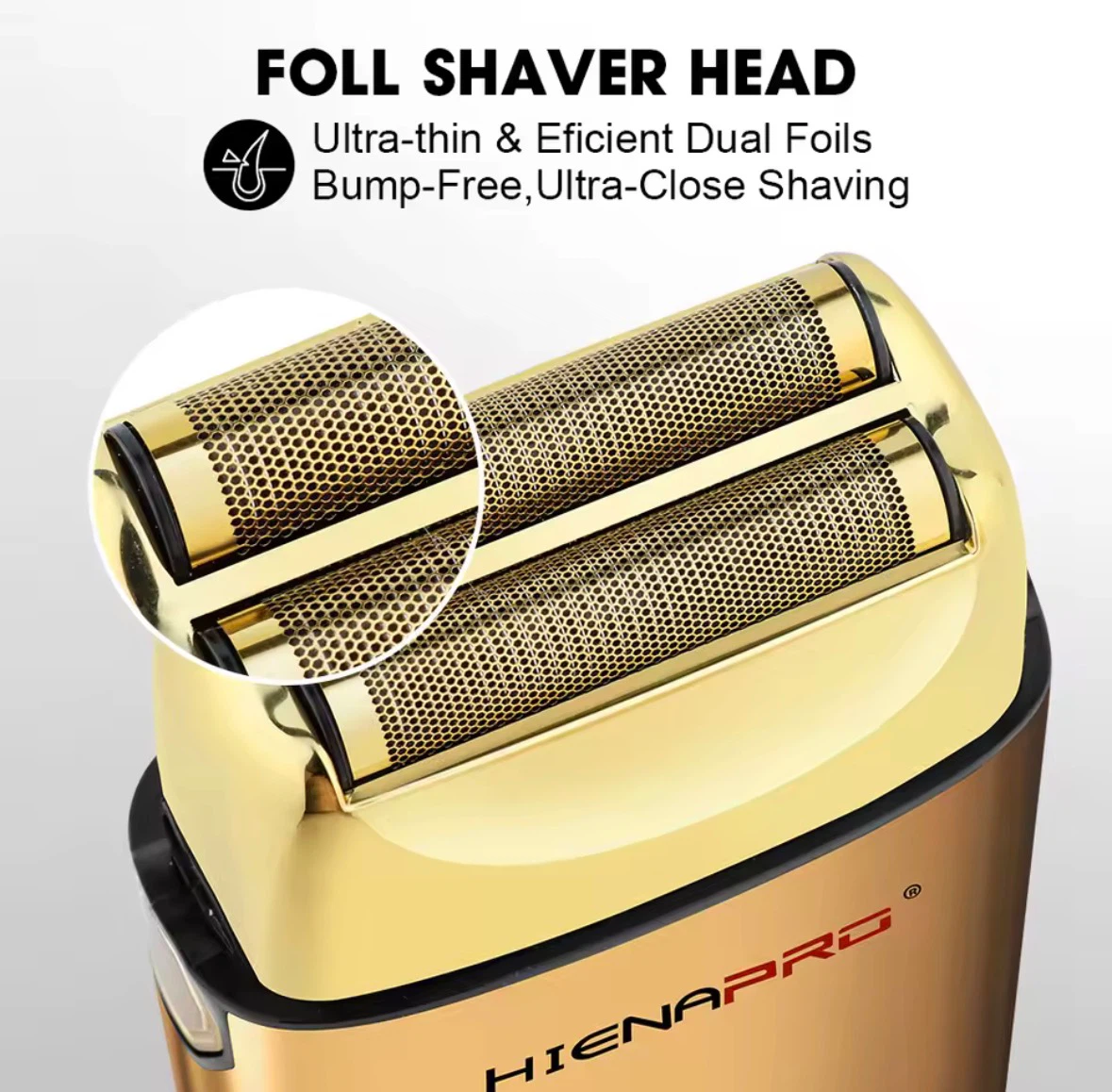 HIENAPRO HYN-809 Gold Electric Foil Shaver - photo 3