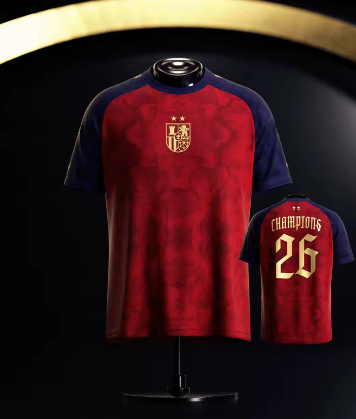 Spain Football Jersey Champions 26
