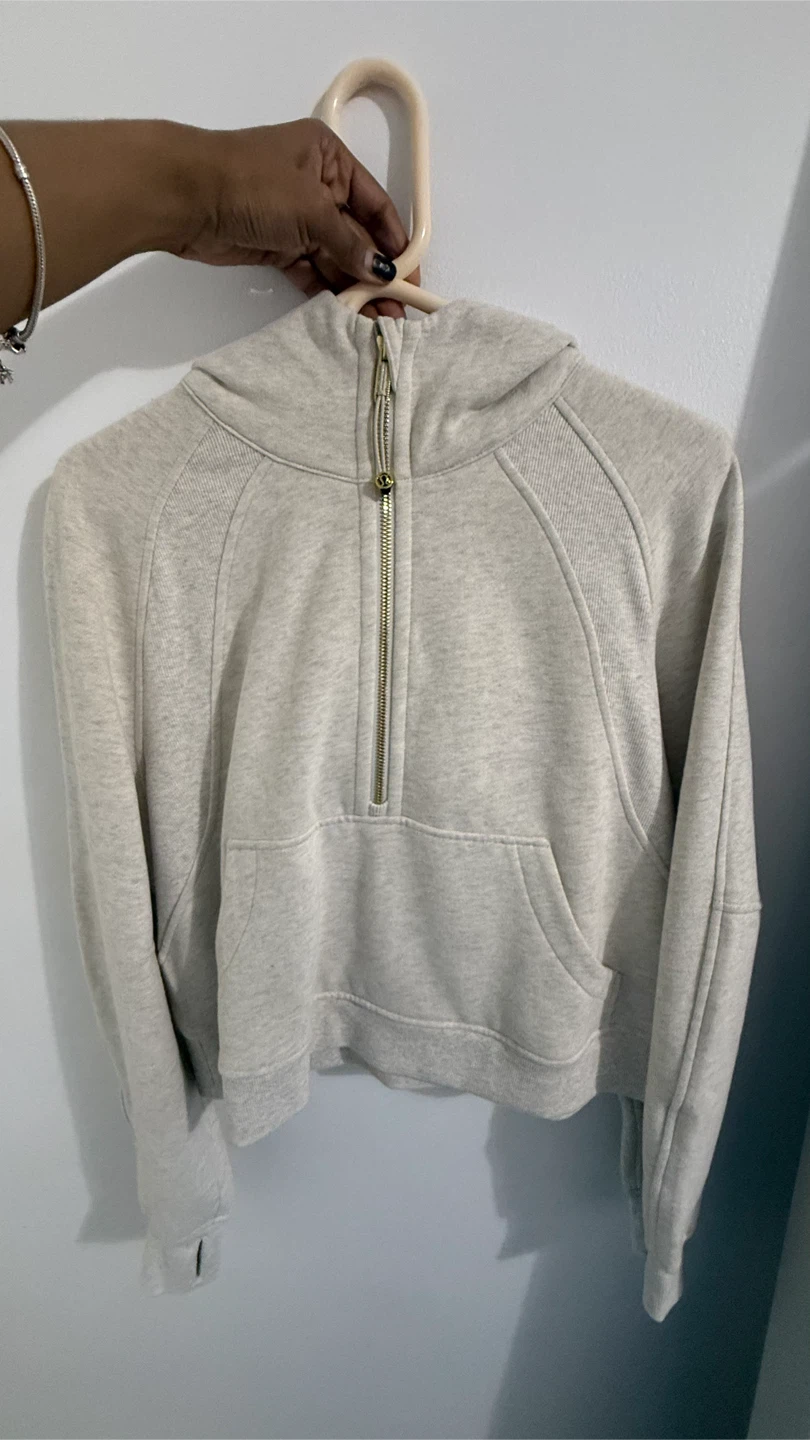 Lululemon Scuba Oversized Half-Zip Hoodie Heathered Bone/Gold - photo 3