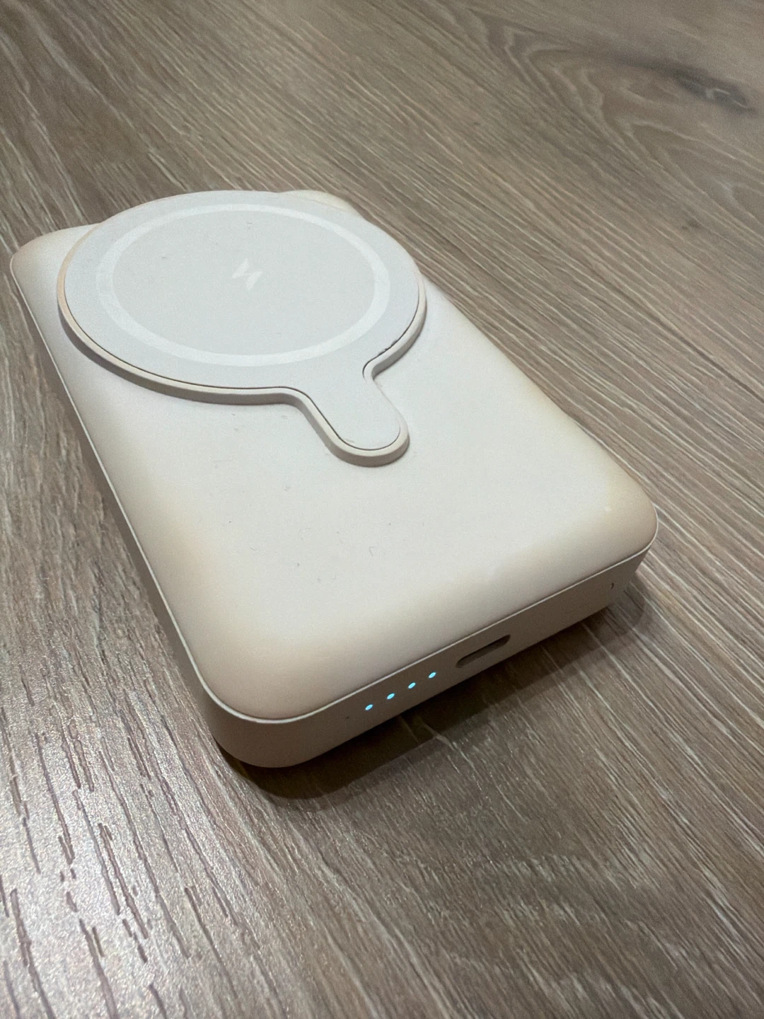 White Portable Wireless Charger with Stand