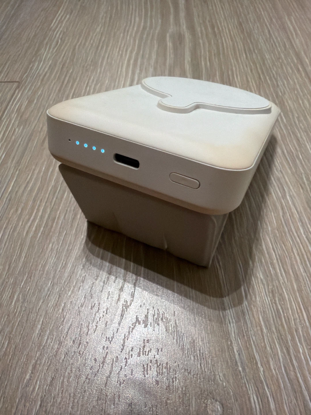 White Portable Wireless Charger with Stand - photo 3