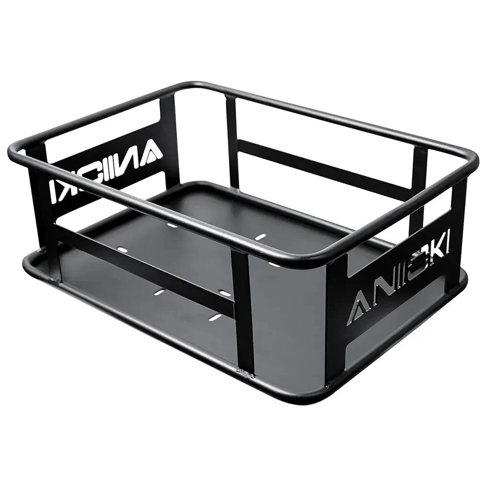 Aniioki Black Metal Cargo Rack/Basket for ebike