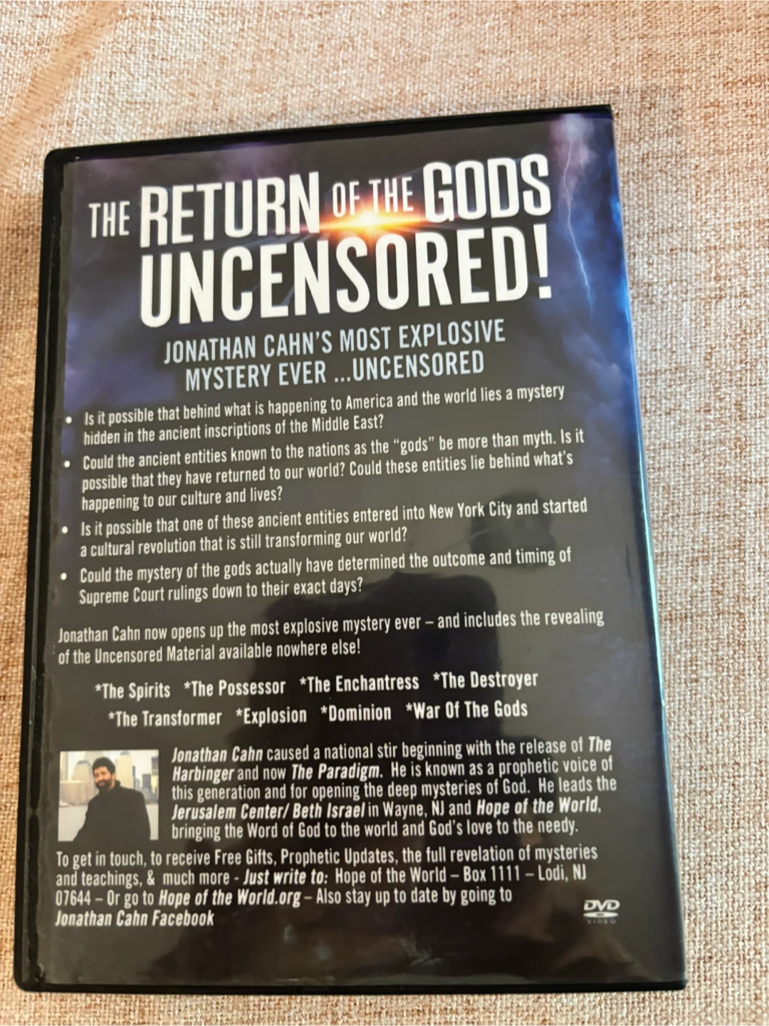 Jonathan Cahn The Return of the Gods Uncensored 8 DVD Album - photo 2
