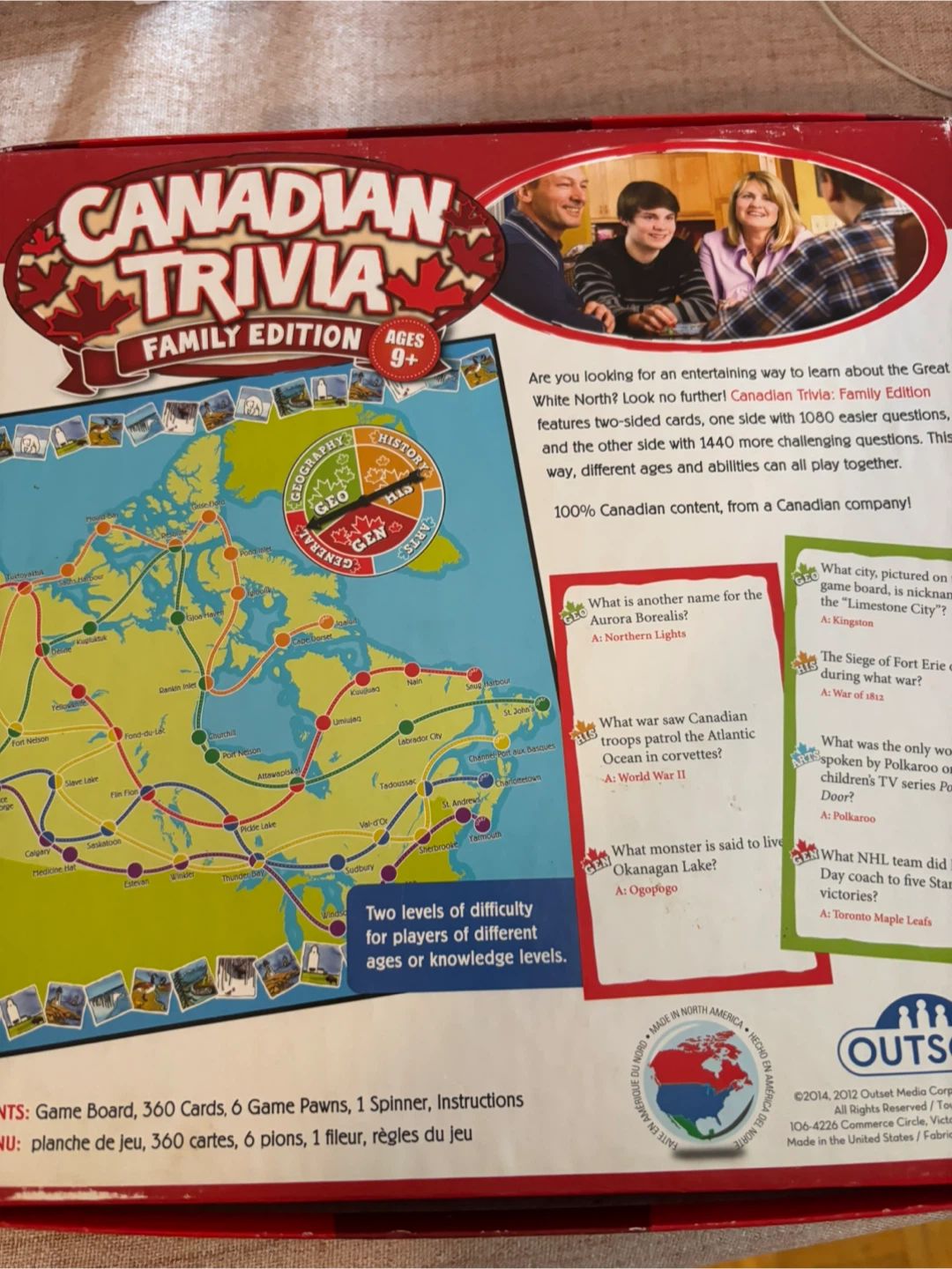 Canadian Trivia Family Edition Board Game - photo 2