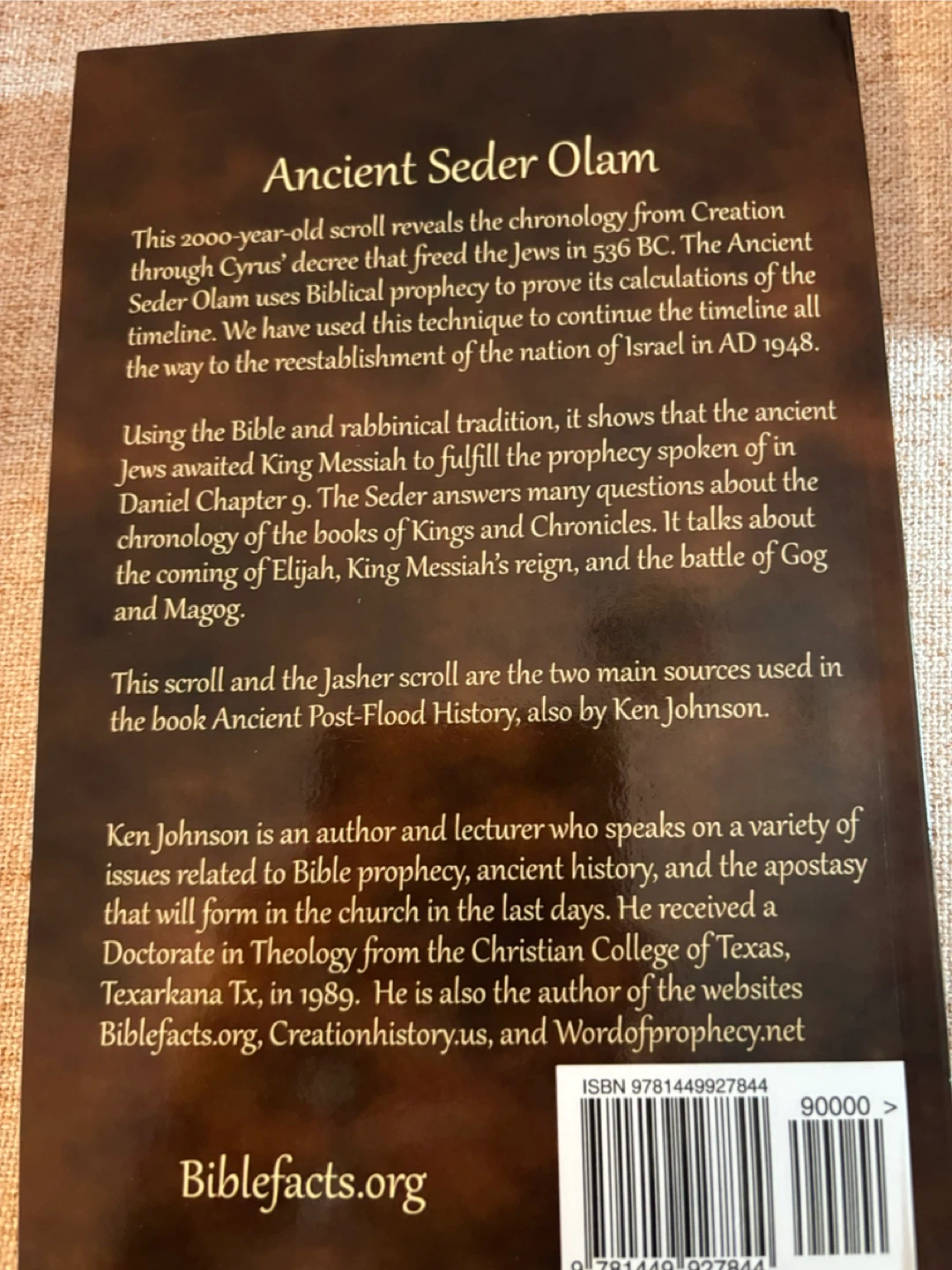 Ancient Seder Olam by Ken Johnson, Th.D. - photo 2