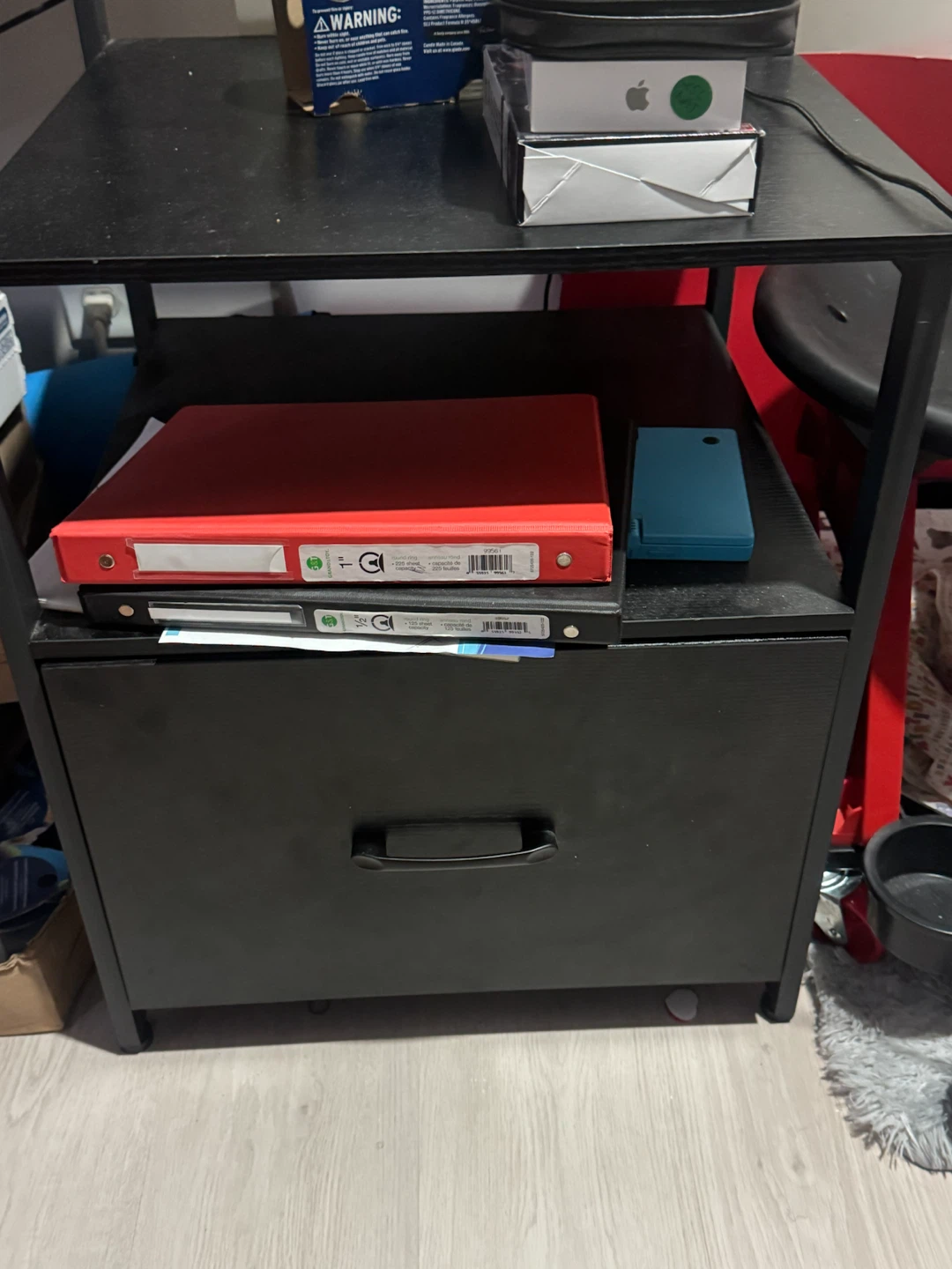 Black L-Shaped Desk with Storage - photo 3
