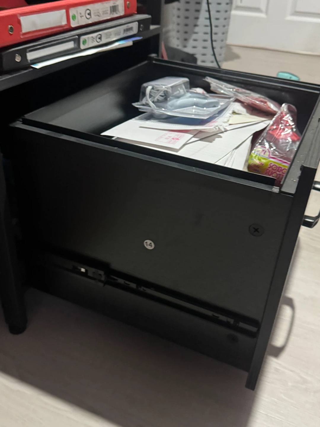 Black L-Shaped Desk with Storage - photo 4